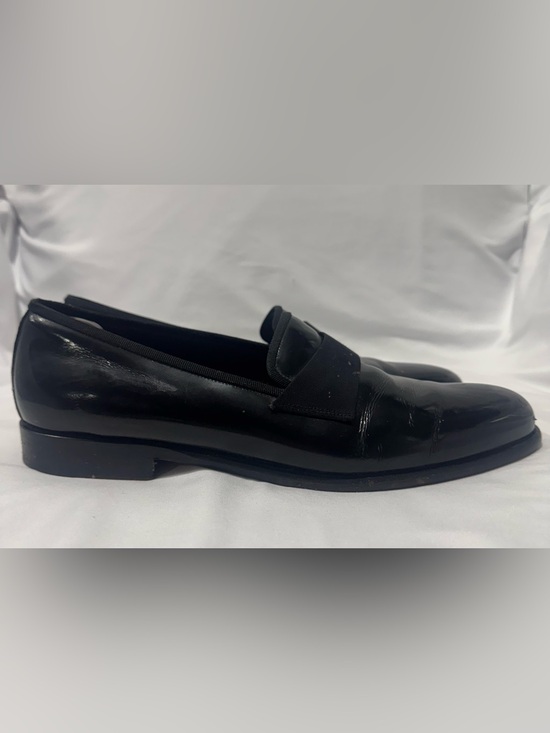 Salvatore Ferragamo Black Patent Leather Opera Loafers Shoes 12D Italy main image 10